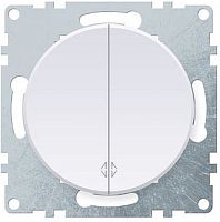 Переключатель без рамки OneKeyElectro Florence 2-кл. проходной белый картинка